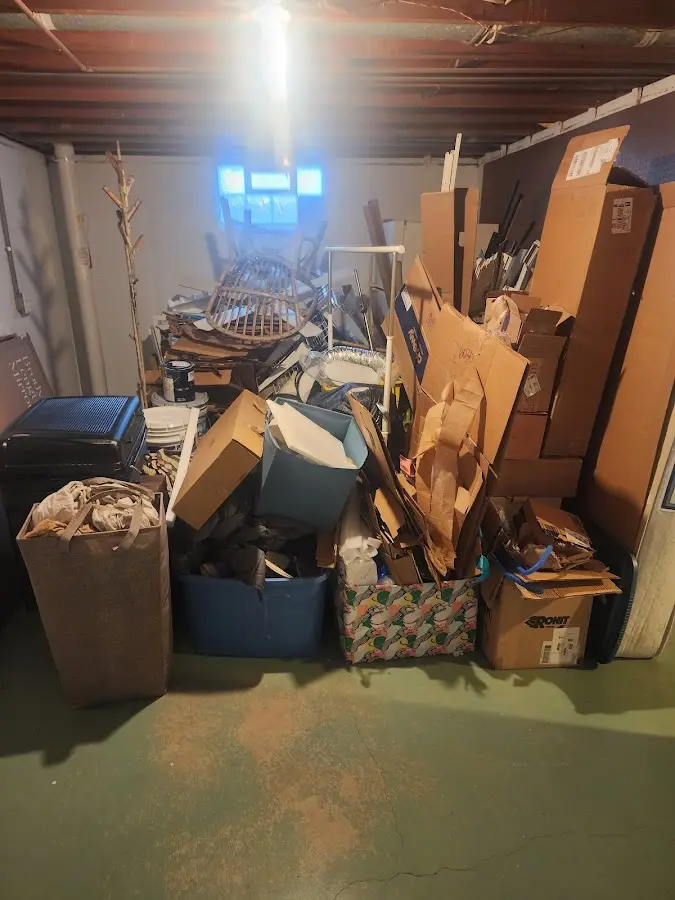 Roll-off dumpster container at job site for Concrete Dumpster Rental in Annandale